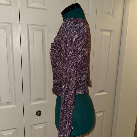 Purple Crop Sweater Top - Picture 2 of 6